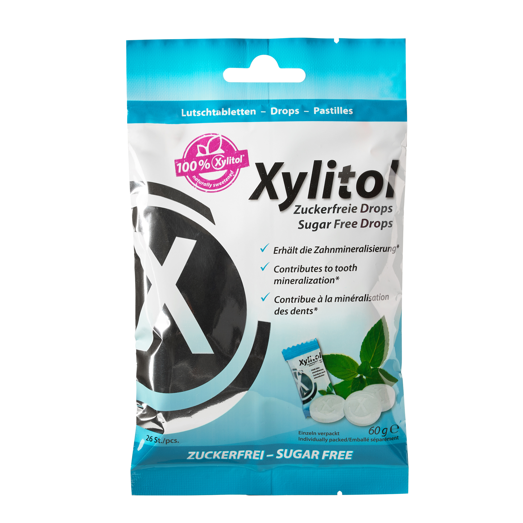 Купить Леденцы с ксилитолом Xylitol Drops, мята (26 шт), (Miradent ...
